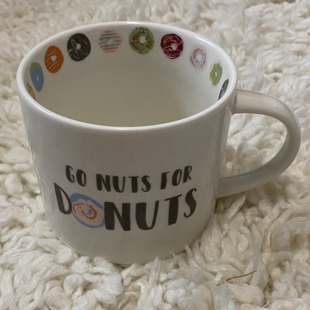 Opal house porcelain, White Donut-Themed Mug